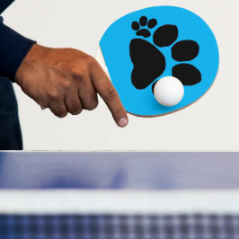 Pingpong Paddle - Juiste polydactylpawprint op Blu Tafeltennisbatje