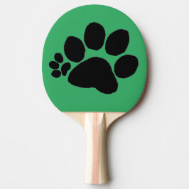 Pingpong Paddle - Polydactyl Pawprint op groen Tafeltennisbatje
