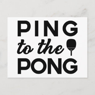pingpong - pingel aan pong briefkaart