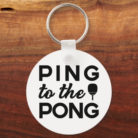 pingpong - pingel aan pong sleutelhanger (Voorkant)