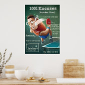 Pingpong-Posters: 1001 Escuses Poster (Keuken)