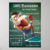 Pingpong-Posters: 1001 Escuses Poster (Voorkant)