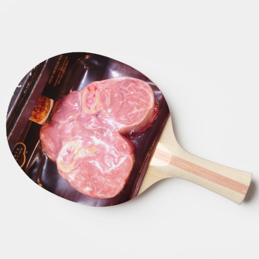pingpong testicles kalveren grappig vlees tafeltennisbatje (Zijkant)