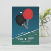 PingPong-uitnodiging Kaart (Staand voorkant)