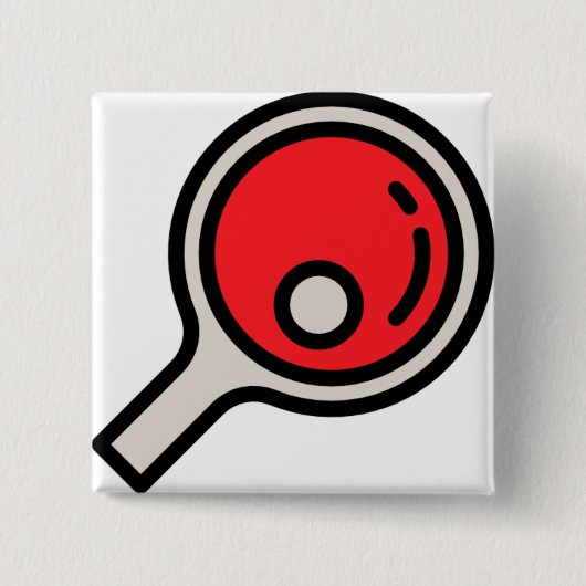 pingpong vierkante button 5,1 cm (Voorkant)