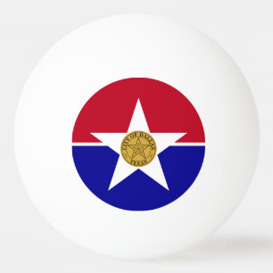 Pingpongbal met de vlag van Dallas