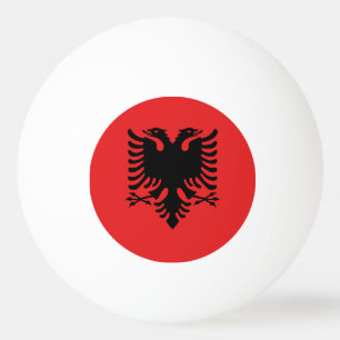 Pingpongbal met vlag van Albanië