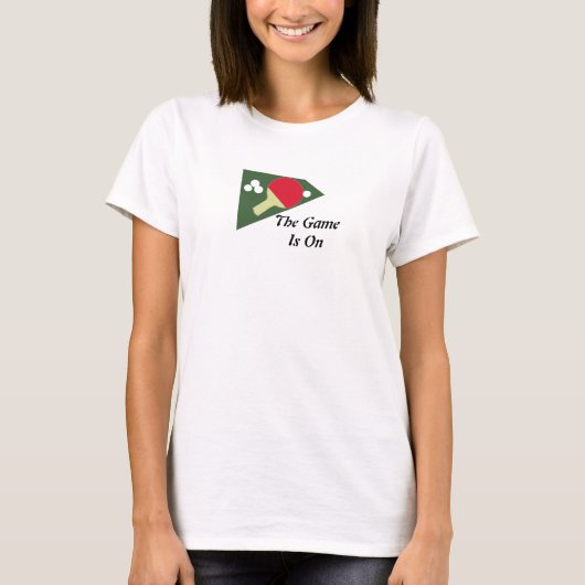 Pingpongbat en -ballen t-shirt (Voorkant)