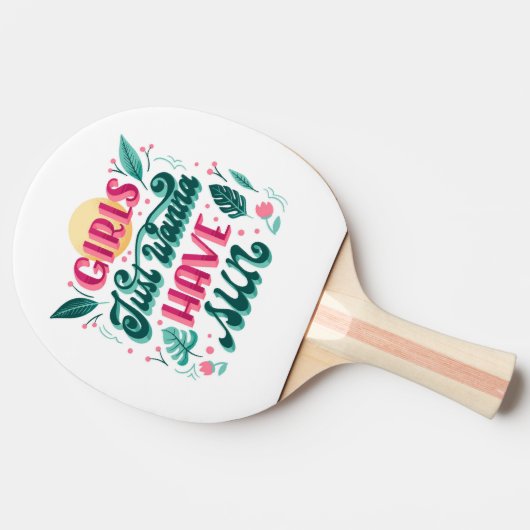 Pingpongbat met de zin tafeltennisbatje (Zijkant)