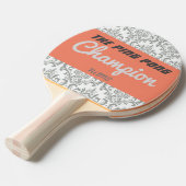 "Pingpongkampioen" pingpongpeddel Tafeltennisbatje (Voorkant Gekanteld)
