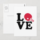 pingpongliefde briefkaart (Voorkant / Achterkant)