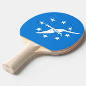 Pingpongpeddel met vlag van Corpus Christi Tafeltennisbatje (Voorkant Gekanteld)