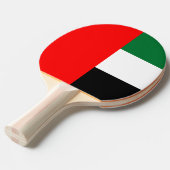 Pingpongpeddel met vlag van de VAE Tafeltennisbatje (Voorkant Gekanteld)
