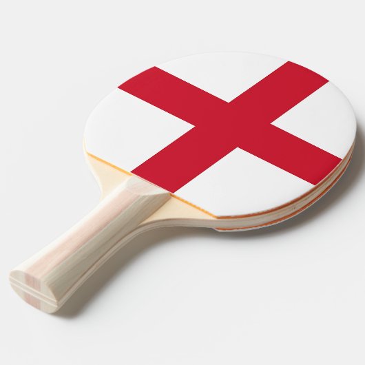 Pingpongpeddel met vlag van Engeland Tafeltennisbatje (Voorkant Gekanteld)