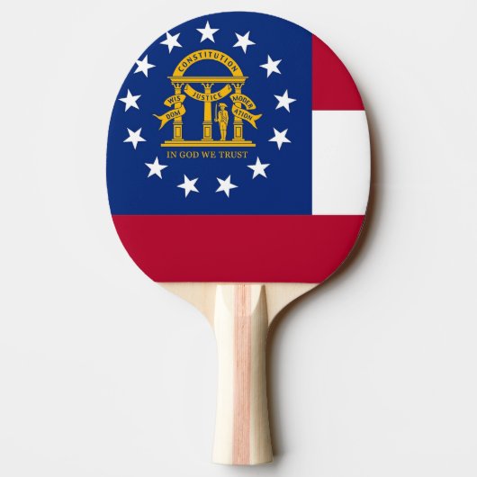 Pingpongpeddel met vlag van Georgië, VS Tafeltennisbatje (Achterkant)