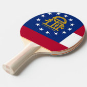 Pingpongpeddel met vlag van Georgië, VS Tafeltennisbatje (Voorkant Gekanteld)