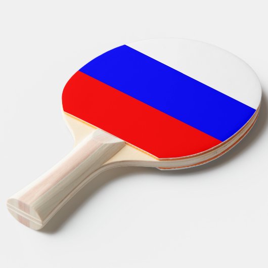 Pingpongpeddel met vlag van Rusland Tafeltennisbatje (Voorkant Gekanteld)