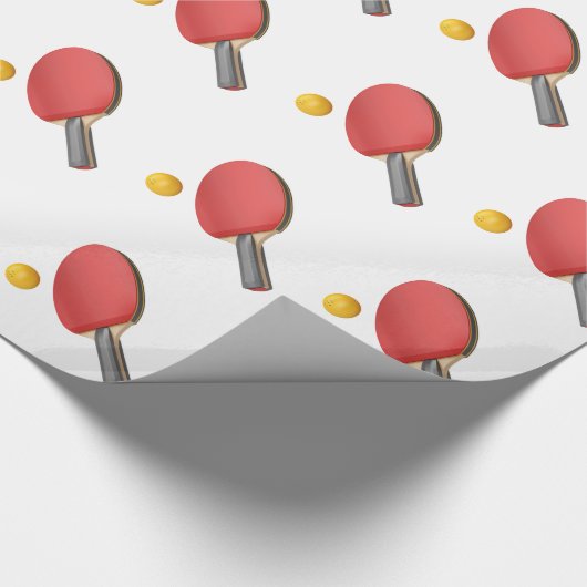 pingpongracket en -bal cadeaupapier (Hoek)