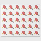 pingpongracket en -bal cadeaupapier (Vlak)
