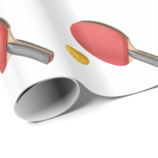 pingpongracket en -bal cadeaupapier (Rol Hoek)