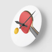 pingpongracket en -bal ronde klok (Hoek)