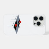 Pingpongtafel met bats en bal, iPhone hoesje (Achterkant horizontaal)