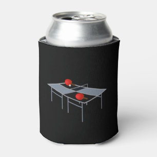 pingpongtafel met peddels, blikjeskoeler