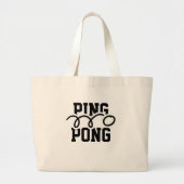 Pingpongtas met aangepaste teamnaam grote tote bag (Voorkant)