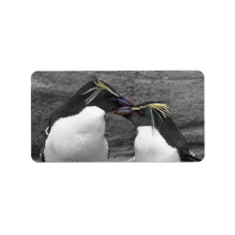 Pinguïkleurensplash Etiket