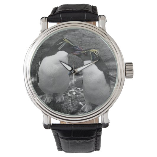 Pinguïkleurensplash Horloge (Voorkant)