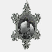 Pinguïkleurensplash Tin Sneeuwvlok Ornament (Links)