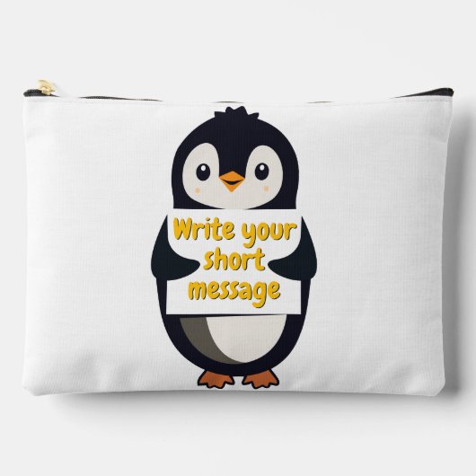 Pinguïllustratie met aanpasbaar bord etui (Voorkant)