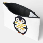 Pinguïllustratie met aanpasbaar bord etui (Open)