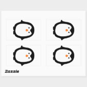 Pinguim Rechthoekige Sticker (Vel)