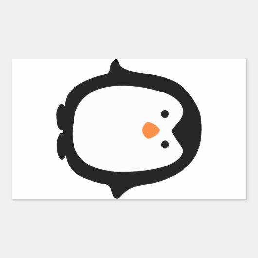 Pinguim Rechthoekige Sticker (Voorkant)