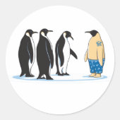 Pinguim Ronde Sticker (Voorkant)