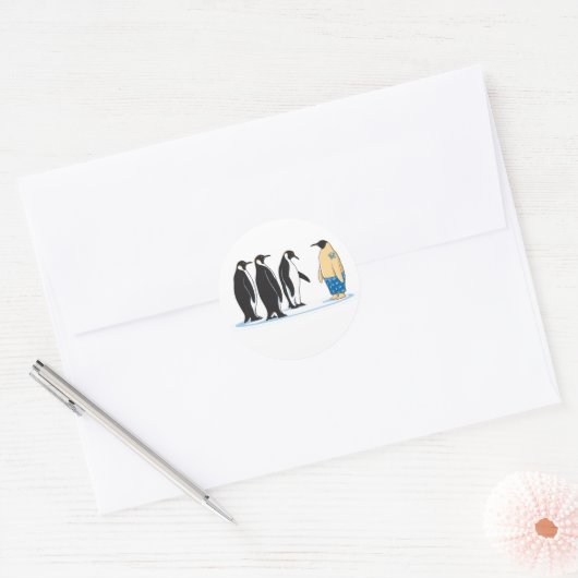 Pinguim Ronde Sticker (Envelop)