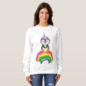 Pinguim unicórnio arco-iris trui (Voorkant volledig)