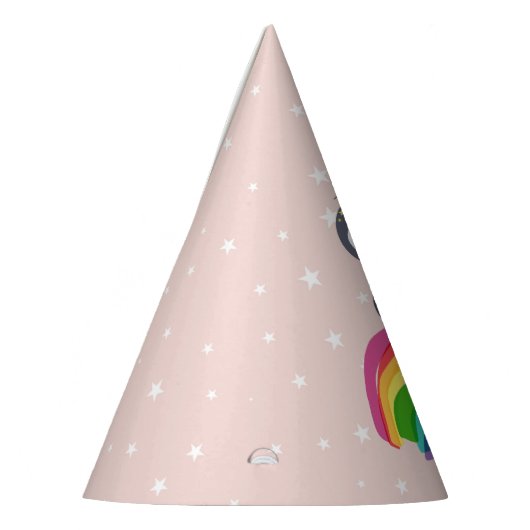 Pinguim unicórnio feesthoedjes (Links)