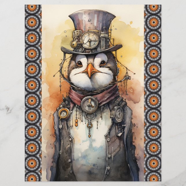 Pinguïn 1b Steampunk (Achterkant)