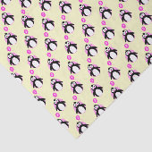 Pinguïn 3 jaar oude roze crème tissuepapier (Detail)