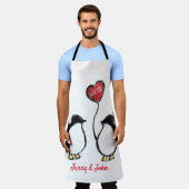 Pinguïn 40e robijn of een huwelijksverjaardag schort (Gedragen)