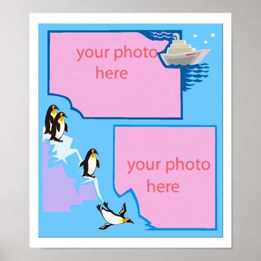 pinguïn aanpasbaar fotoposter VAN 14.95 Poster (Voorkant)