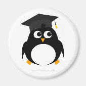 Pinguïn Afstuderen Design - Ronde Magneet (Voorkant)