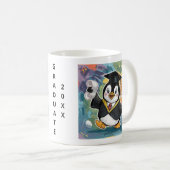 Pinguïn Afstuderen gepersonaliseerd Koffiemok (Voorkant rechts)