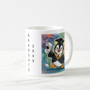 Pinguïn Afstuderen gepersonaliseerd Koffiemok