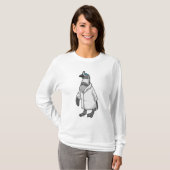 Pinguïn als arts met de mantel van de dokter t-shirt (Voorkant volledig)