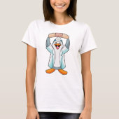 Pinguïn als arts met gips t-shirt (Voorkant)