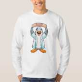 Pinguïn als arts met gips t-shirt (Voorkant)