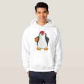 Pinguïn als Basketballspeler met Basketball Hoodie (Voorkant volledig)